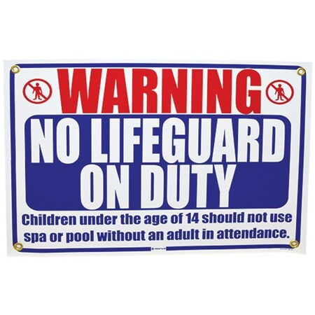 Rainbow Rainbow R230500 18 x 12 in. No Lifeguard On Duty Sign R230500
